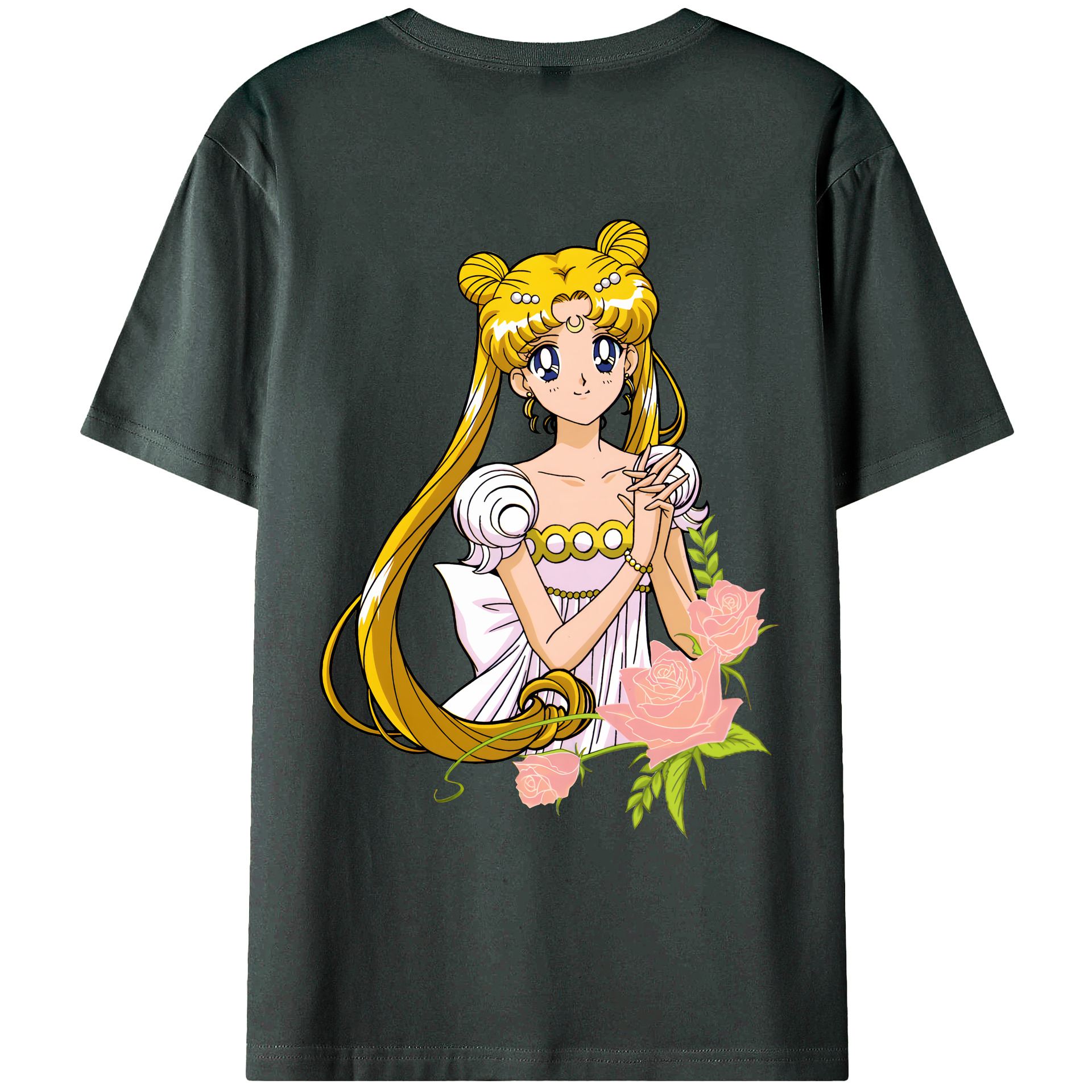 （画像用） 美少女戦士セーラームーン 愛野 美奈子 あいの みなこ Sailor Moon Aino Minako 綿100％ メンズ半袖Tシャツ（バックプリント） 通気性
